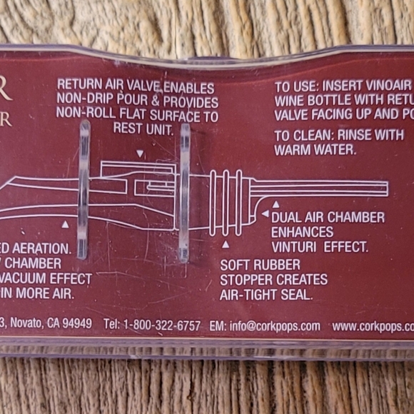 VINOAIR Wine Aerator, Made In USA - Picture 3 of 4